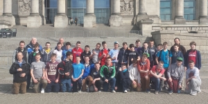 Berlin-St Clement's School Limerick outside the Bundestag.