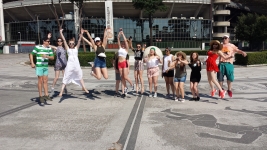 Rome-We love Rome !! St David's outside the Olympic Stadium