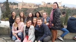 Granada-Newcastle High School studying Spanish in Granada